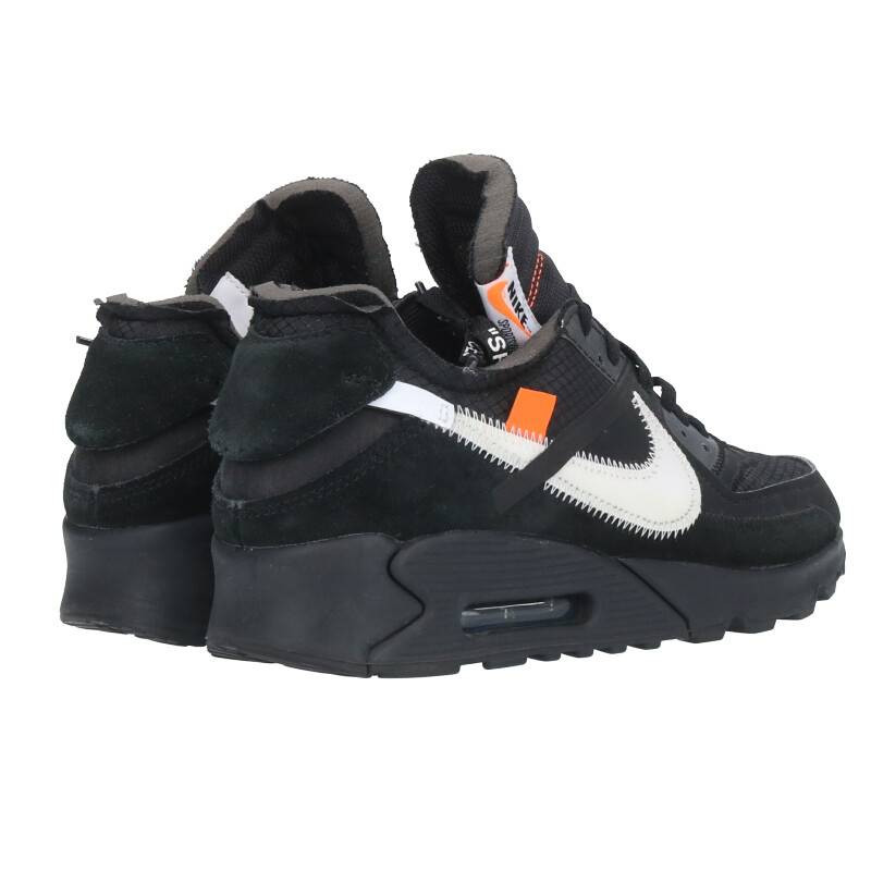 ナイキ オフホワイト/NIKE OFF-WHITE　サイズ:27cm 【AIR MAX 90 AA7293-001】エアマックス90スニーカー(ブラック×ホワイト)【SB01】【メンズ】【小物】【222012】【中古】bb81#rinkan*A