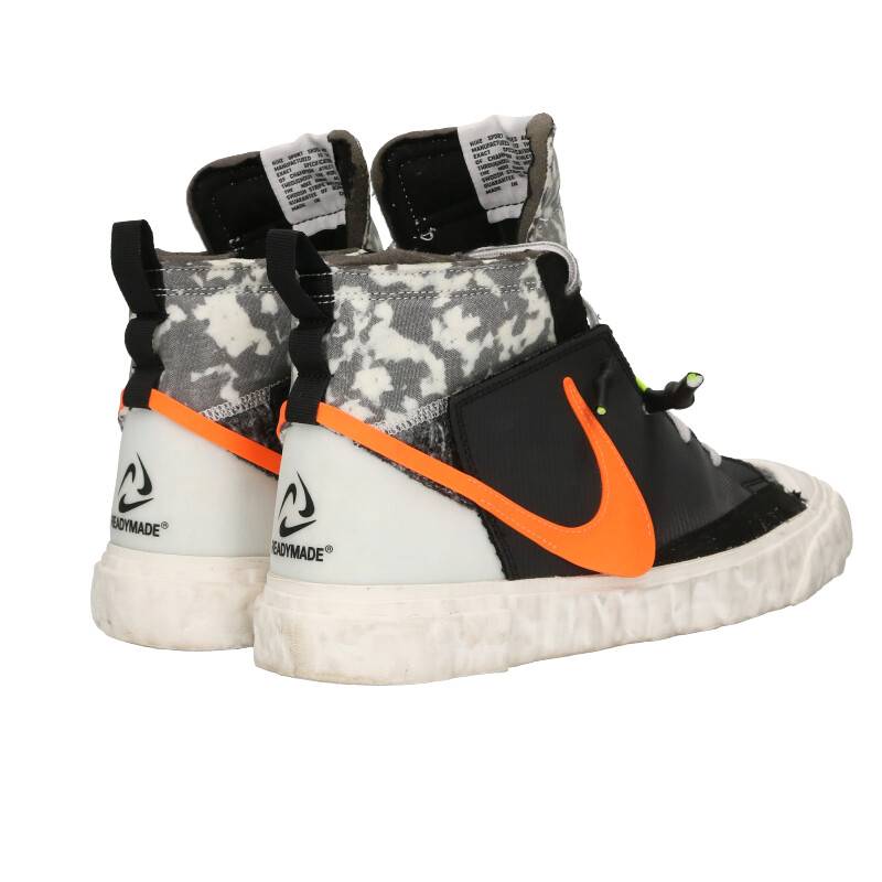ナイキ/NIKE　×レディメイド/READYMADE サイズ:27.5cm 【BLAZER MID READYMADE CZ3589-001】ブレザーミッドレディメイドスニーカー(ブラック×オレンジ)【SB01】【メンズ】【小物】【014012】【中古】bb131#rinkan*A