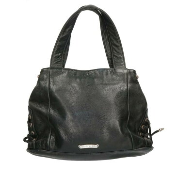 クロムハーツ/Chrome Hearts 【JJ DEAN LG/JJディーン ラージ】レザーライダースハンドバッグ(ブラック×シルバー)【NO05】【小物】【614012】【中古】bb132#rinkan*B
