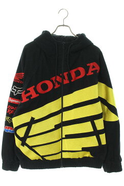 シュプリーム/SUPREME ×ホンダ サイズ:L 【19AW】【Puffy Zip Up Work Jacket】Fox Racingパフィジップアップワークブルゾン(ブラック×イエロー×レッド)【BS99】【メンズ】【418012】【中古】bb205#rinkan*B