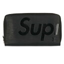 シュプリーム ルイヴィトン SUPREME LOUISVUITTON　 17AW LV Zippy Organizer エピレザージッピーオーガナイザー財布(ブラック) 【502022】【SB01】【小物】【中古】bb134#rinkan*B