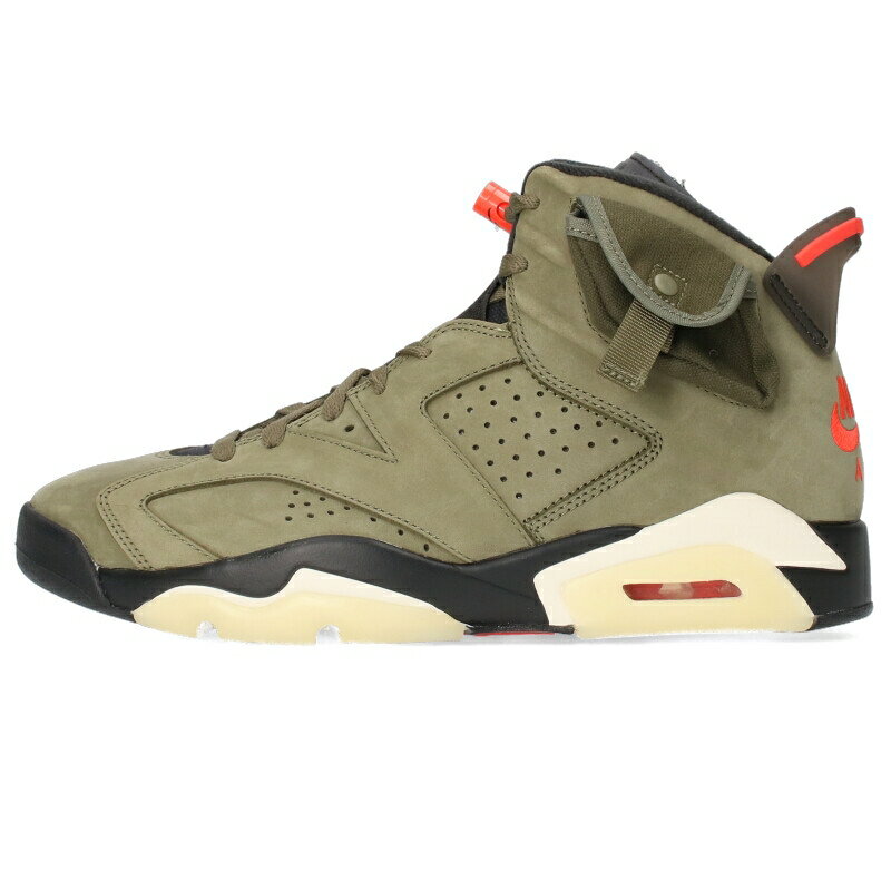 ナイキ/NIKE　×トラヴィススコット/Travis Scott サイズ:27.5cm 【AIR JORDAN 6 RETRO SP CN1084-200】エアジョーダン6レトロスニーカー(カーキ×ブラック×ホワイト)【307022】【SB01】【メンズ】【小物】【中古】bb212#rinkan*S