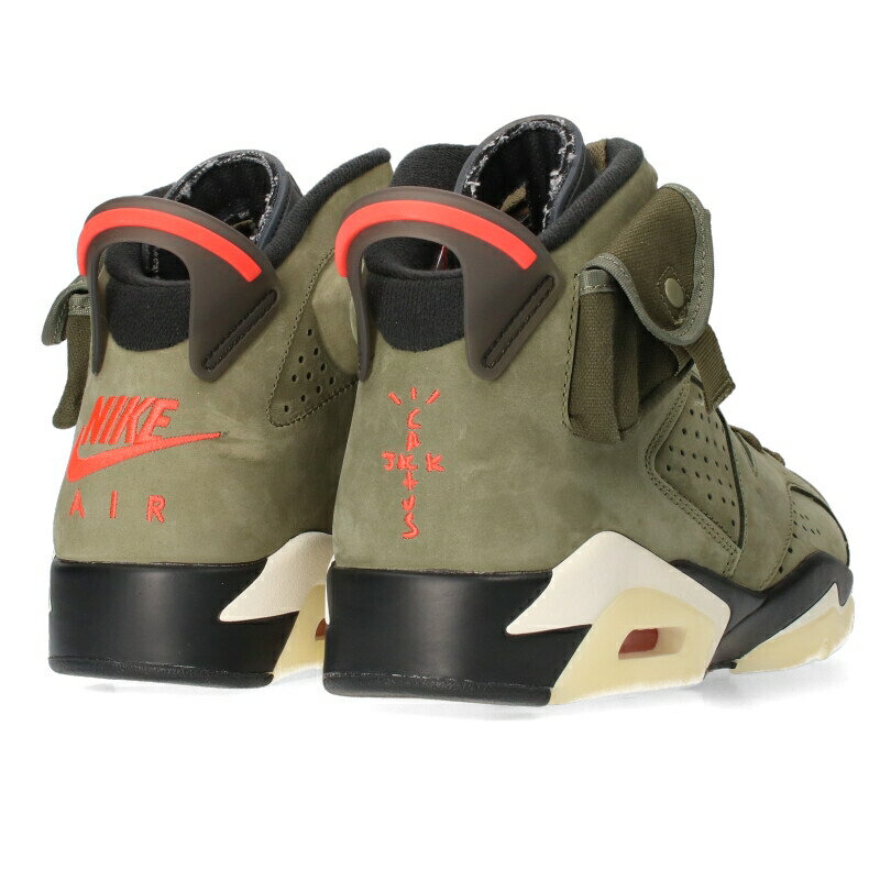 ナイキ/NIKE　×トラヴィススコット/Travis Scott サイズ:27.5cm 【AIR JORDAN 6 RETRO SP CN1084-200】エアジョーダン6レトロスニーカー(カーキ×ブラック×ホワイト)【307022】【SB01】【メンズ】【小物】【中古】bb212#rinkan*S