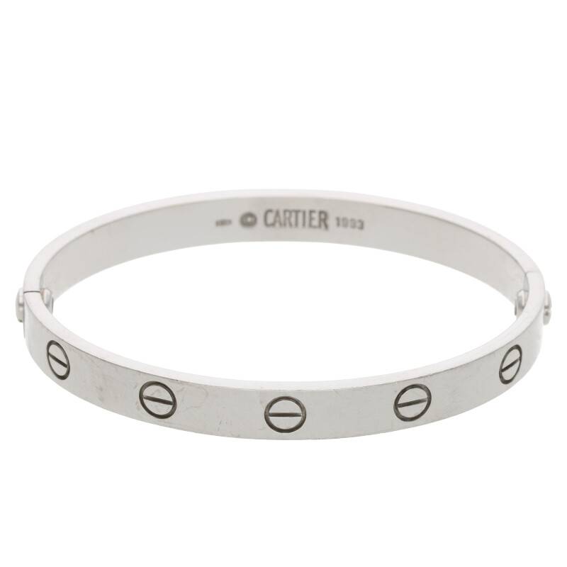 カルティエ Cartier サイズ:16 LOVE BRACELET 旧型ラブブレス 18KWGブレスレット(ホワイトゴールド 31.41g) 【329022】【SS13】【小物】【中古】bb10 rinkan B