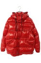 モンクレールジーニアス Moncler Genius　×フラグメントデザイン fragment design サイズ:2 22AW ANTHEMIUM ダブルネームフード付きダウンジャケット(レッド)【411132】【BS55】【メンズ】【中古】bb355#rinkan*A