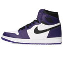 ナイキ NIKE サイズ:26.5cm AIR JORDAN 1 RETRO HIGH OG COURT PURPLE 555088-500 エア ジョーダン1レトロハイオージーコートパープルスニーカー(パープル×ホワイト×ブラック) 【901032】【FK04】【メンズ】【小物】【中古】bb30 rinkan S