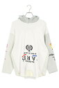 バレンシアガ BALENCIAGA　サイズ:1 22AW Upside Down Hoodie 698156 TMVD1 アップサイドダウンパーカー(ホワイト×グレー) 【311032】【OM10】【メンズ】【中古】bb131#rinkan*S