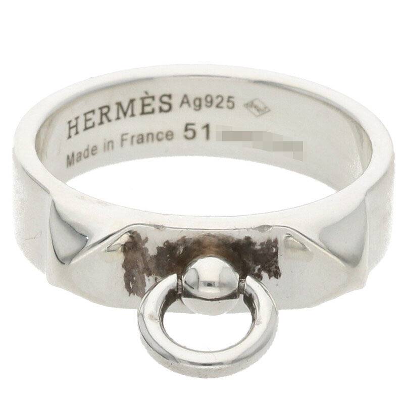 エルメス HERMES　サイズ:51/11号 Collier de Chien PM コリエドシアンPMシルバーリング(シルバー 4.53g) 【611032】【OM10】【小物】【中古】bb355#rinkan*B