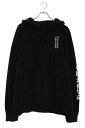 クロムハーツ Chrome Hearts　サイズ:XXL SWTSHRT PLVR 袖英字プリントパーカー(ブラック)【612132】【SS13】【メンズ】【中古】bb82#rinkan*B