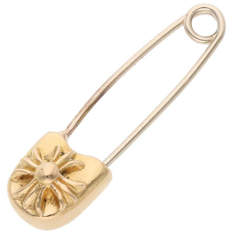 クロムハーツ Chrome Hearts サイズ:SMALL 22K SAFETY PIN S 22Kスモールセーフティピン ゴールドネックレストップ(イエローゴールド 3.27g) 【802032】【SS13】【小物】【中古】bb62 rinkan B