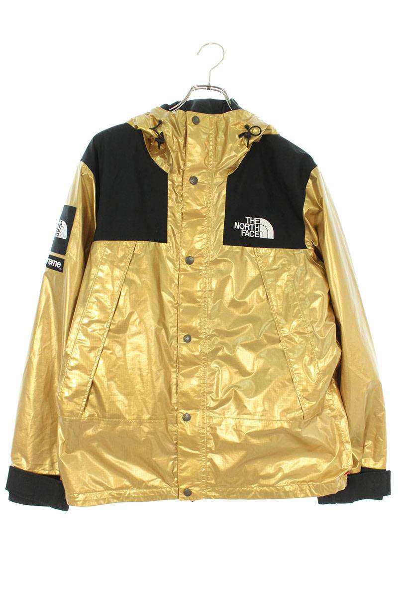 シュプリーム SUPREME ×ノースフェイス THE NORTH FACE サイズ:M 18SS Metallic Mountain Parka メタリックマウンテンパーカーブルゾン(ゴールド)【219042】【OM10】【メンズ】【中古】bb315#rinkan*B