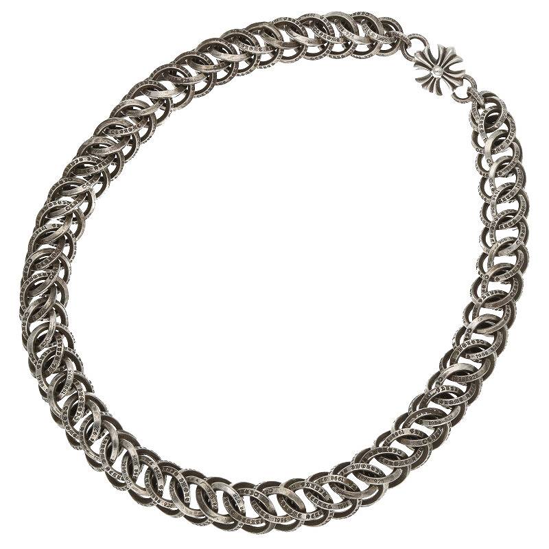 クロムハーツ Chrome Hearts　サイズ:20inch B RING Bリング シルバーネックレス(シルバー 233.60g)【414032】【SS07】【小物】【中古】bb187#rinkan*B