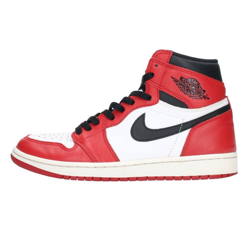 ナイキ NIKE　サイズ:27.5cm 2015 AIR JORDAN 1 RETRO HIGH OG CHICAGO 555088-101 エアジョーダン1レトロハイオージーシカゴスニーカー(レッド×ホワイト×ブラック)【315032】【SB01】【メンズ】【小物】【中古】bb411#rinkan*B