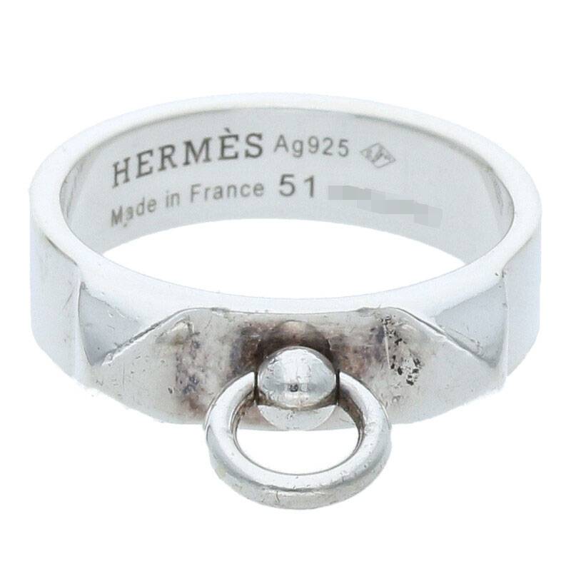 エルメス HERMES　サイズ:51/11号 Collier de Chien PM コリエドシアンPMシルバーリング(シルバー 4.35g)【306032】【NO05】【小物】【中古】bb170#rinkan*B