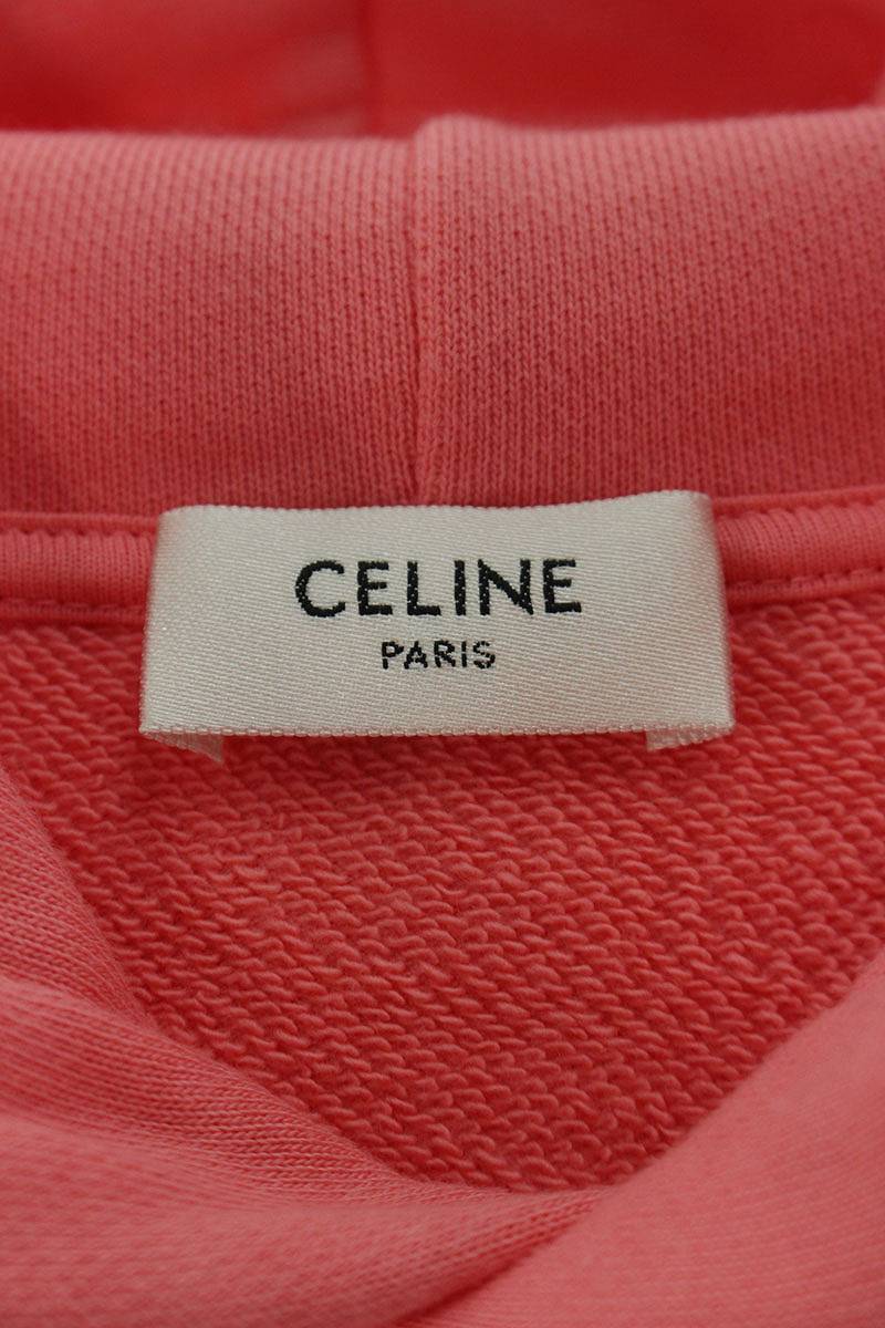 セリーヌ CELINE　サイズ:XS 2Y627670Q プルオーバーパーカー(ピンク)【612132】【BS55】【メンズ】【新古品】bb20#rinkan*A