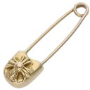 クロムハーツ Chrome Hearts　サイズ:SMALL 22K SAFETY PIN S 22Kスモールセーフティピン ゴールドネックレストップ(イエローゴールド 3.41g)【408032】【SS07】【小物】【中古】bb356#rinkan*B