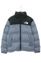 シュプリーム SUPREME ×ノースフェイス THE NORTH FACE サイズ:S 21SS Studded Nuptse Jacket スタッドヌプシダウンジャケット(ブルー×ブラック)【600132】【SB01】【メンズ】【中古】bb154 rinkan S