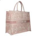 ディオール DIOR サイズ:ラージ BOOK TOTE ブックトート トワルドゥジュイ総柄ジャガードトートバッグ(ピンク調)【612132】【SB01】【小物...