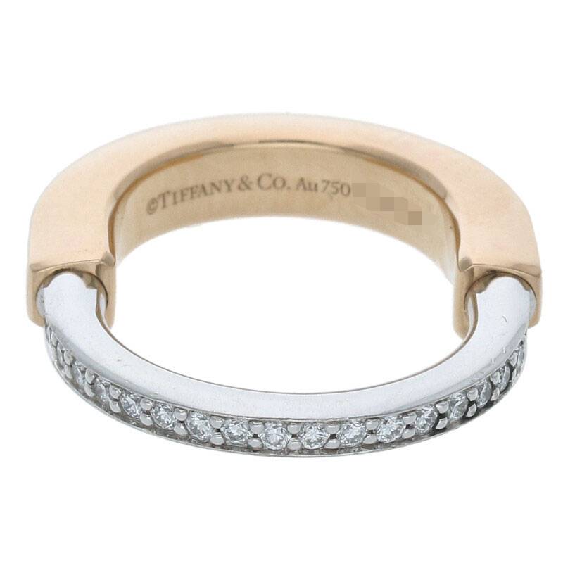 ティファニー TIFFANY&Co.　サイズ:13号 ティファニーロック K18WGダイヤRGコンビリング(ホワイトゴールド×クリア×ピンクゴールド 10.18g)【109032】【OM10】【小物】【中古】bb205#rinkan*Aのサムネイル