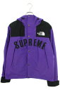 シュプリーム SUPREME ×ノースフェイス THE NORTH FACE サイズ:S 19SS The North Arc Logo Mountain Parka アーチロゴマウンテンパーカーブルゾン(パープル)【609032】【SB01】【メンズ】【中古】bb154 rinkan A