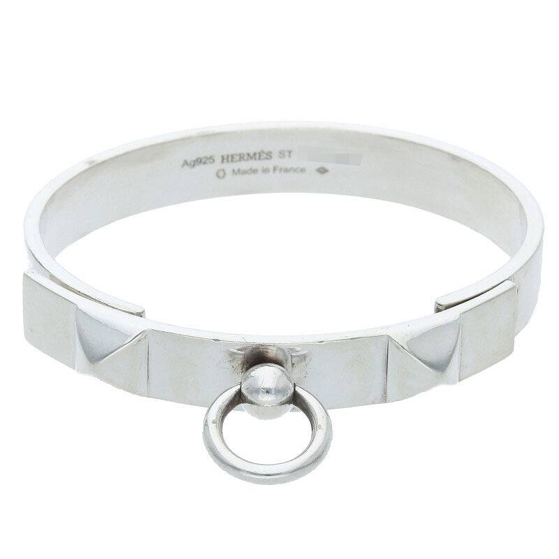 エルメス HERMES　サイズ:ST Collier de Chien PM コリエドシアンPMシルバーバングルブレスレット(シルバー 44.77g)【629032】【SB01】【小物】【中古】bb315#rinkan*B