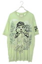 ジバンシィ GIVENCHY　サイズ:L BM716N3YHN AngelプリントオーバーサイズTシャツ(グリーン)【323042】【SB01】【メンズ】【中古】bb33#rinkan*A