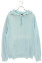 シュプリーム SUPREME　サイズ:M Overdyed Hooded Sweatshirt ロゴ刺繍オーバーダイパーカー(ライトブルー)bb187#rinkan*B