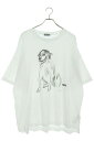 ディオール DIOR サイズ:XXL 383J677A0817 フロントプリントTシャツ(ホワイト)【323042】【SB01】【メンズ】【中古】bb209 rinkan B