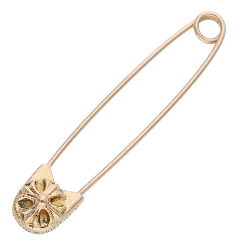 クロムハーツ Chrome Hearts　サイズ:LARGE 22K SAFETY PIN L 22Kラージセーフティピン ゴールドネックレストップ(イエローゴールド 6.48g)【500132】【SS07】【小物】【中古】bb134#rinkan*B