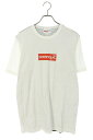 シュプリーム SUPREME ×コムデギャルソンシャツ COMME des GARCONS SHIRT サイズ:M 13SS Box Logo Tee ミラーボックスロゴTシャツ(ホワイト)【604042】【SB01】【メンズ】【中古】bb205 rinkan B