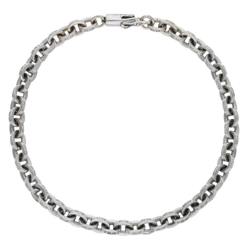 クロムハーツ Chrome Hearts　サイズ:8inch 18K PAPER CHAIN ペーパーチェーン ホワイトゴールドブレスレット(ホワイトゴールド 22.31g)【610132】【SJ02】【小物】【中古】bb339#rinkan*B