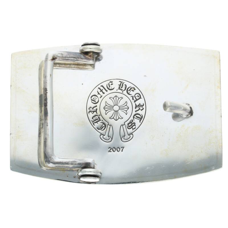 クロムハーツ Chrome Hearts　 BUCKL MIL FLERKNEE シングルミリタリーフレアニー シルバーバックル(シルバー 218.58g)【220132】【OM10】【小物】【中古】bb10#rinkan*B 2