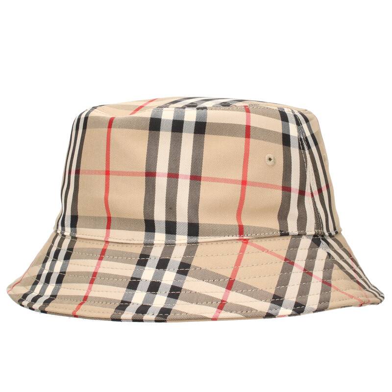 バーバリー Burberry　サイズ:M 8021508 ヴィンテージチェックバケットハット帽子(ベージュ調)【521132】【NO05】【小物】【中古】bb51#rinkan*B