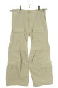 バレンシアガ BALENCIAGA サイズ:XL 768810 TKP27 FLARED CARGO PANTS フレアカーゴロングパンツ(ベージュ)【2111...