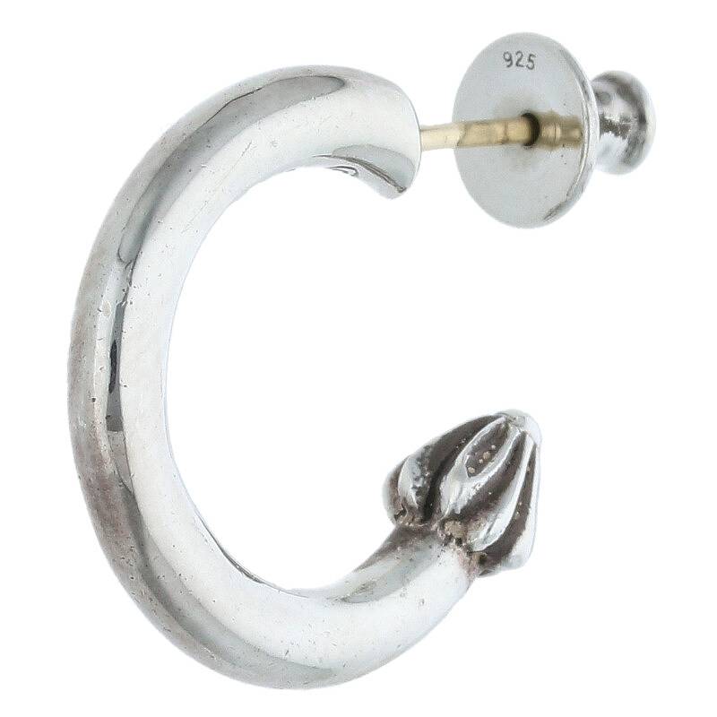 クロムハーツ Chrome Hearts　 HOOP PLAIN プレーンフープ シルバーピアス(シルバー 3.35g)【221132】..