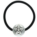 クロムハーツ Chrome Hearts　 HAIRBAND スターボタンヘアゴム シルバーコンチョ(シルバー 総重量16.12g)【321132】【OS06】【小物】【中古】bb385#rinkan*B