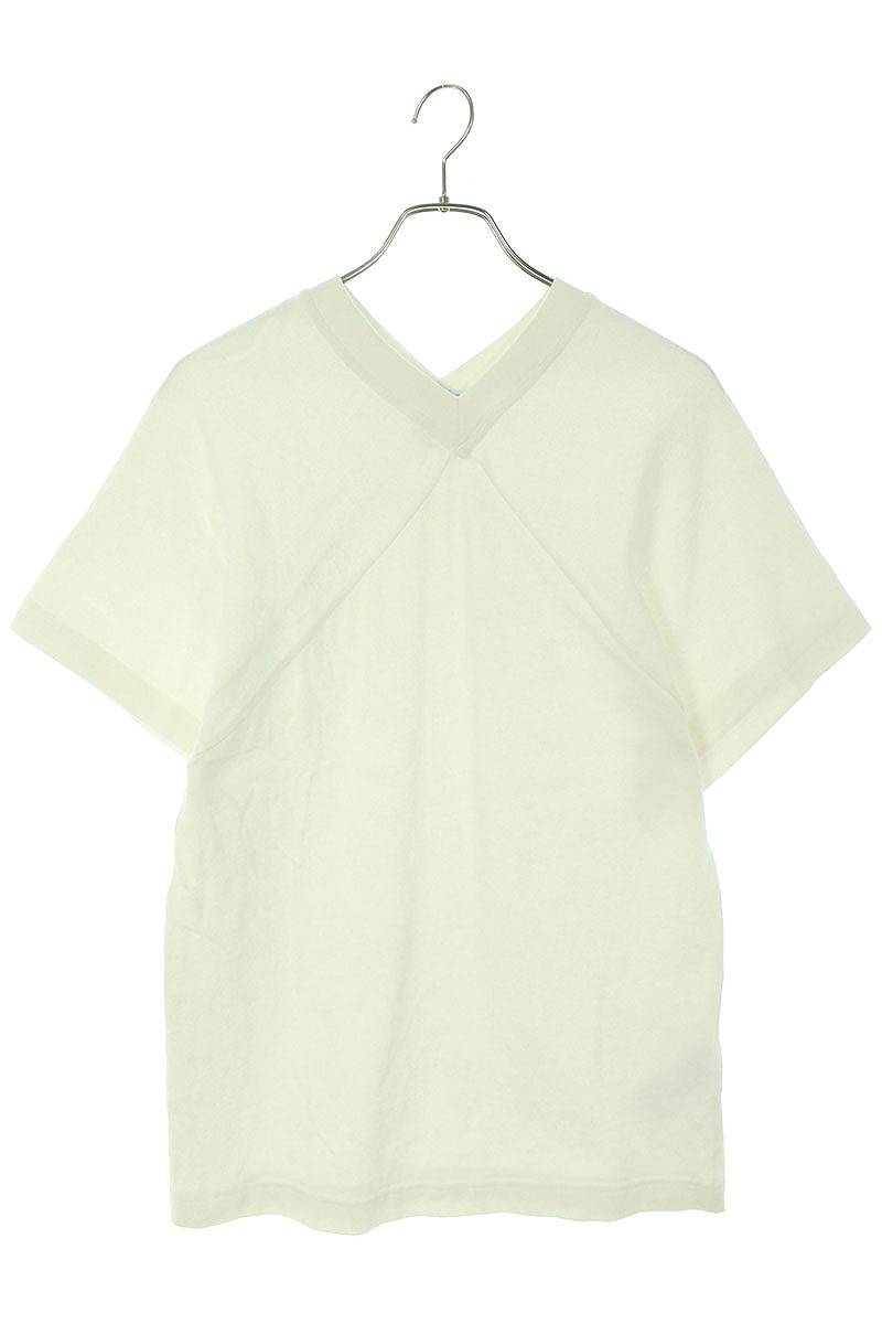 ボッテガヴェネタ BOTTEGA VENETA　サイズ:S 684855 V0I50 ダブルVネックTシャツ(ホワイト)【802132】【BS99】【レディース】【中古】bb51#rinkan*B