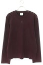 クレージュ Courreges サイズ:L 23AW 323MPI108FI0001 ロゴエンボスショルダーボタンニット(ボルドー)【031132】【BS55】【メンズ】【新古品】bb20#rinkan*A