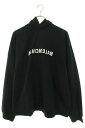 バレンシアガ BALENCIAGA　サイズ:1 23AW 674986 TNVR3 ブランドロゴパーカー(ブラック)【612132】【SB01】【メンズ】【新古品】bb20#rinkan*N