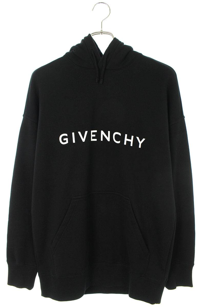 ジバンシィ GIVENCHY　サイズ:S 23AW BMJ0HC3YAC ブランドロゴスリムパーカー(ブラック)【612132】【SB01】【メンズ】【新古品】bb20#rinkan*N