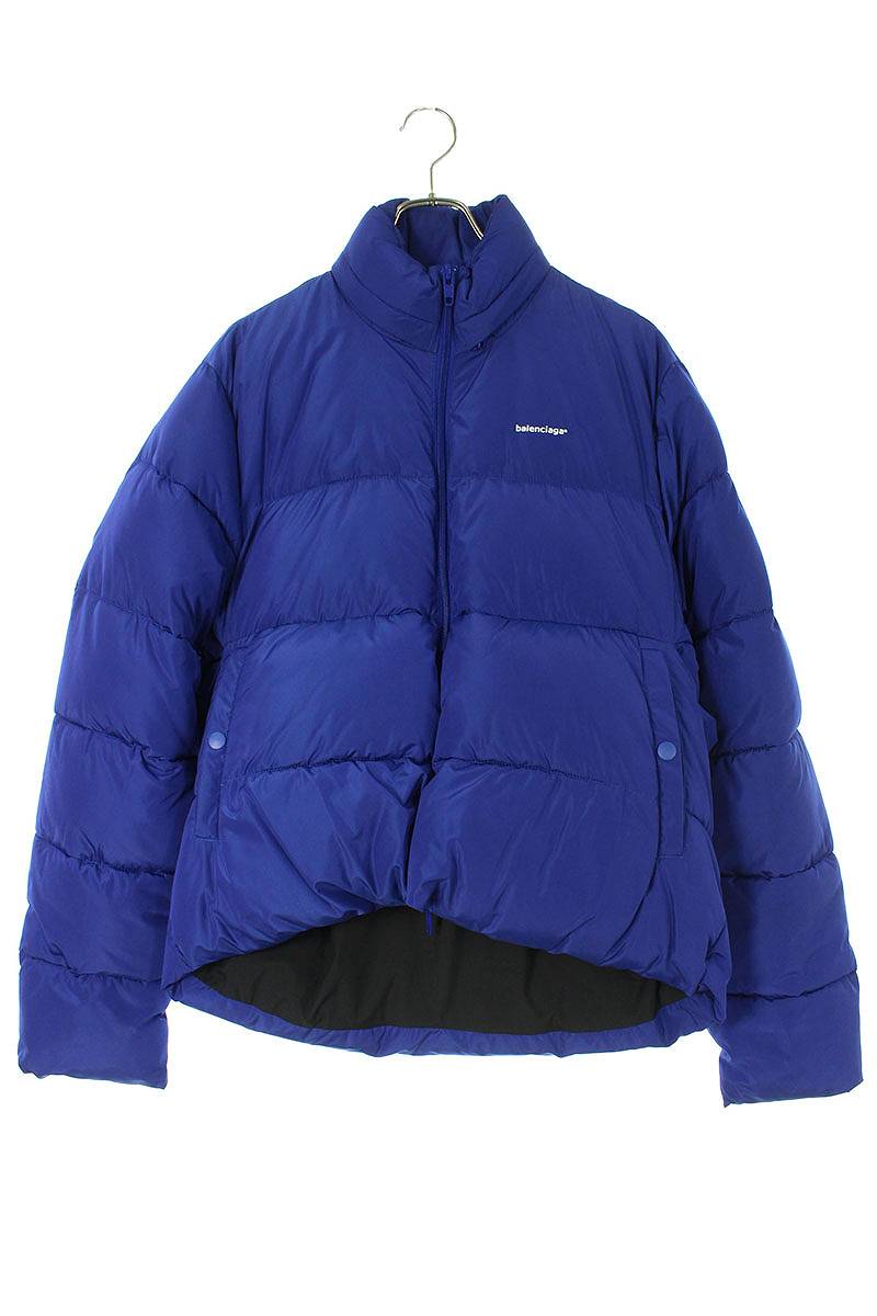 バレンシアガ BALENCIAGA　サイズ:44 556240 TYD36 C Shape Puffer Jacket シーシェイプバフィオーバーサイズブルゾン(ブルー)【202132】【BS55】【メンズ】【中古】bb127#rinkan*B