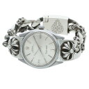 クロムハーツ Chrome Hearts　×ロレックス ROLEX Ref.1002 オイスターパーペチュアル CHXファンシーリンクウォッチブレス腕時計(シルバー 155.19g)【402132】【OS06】【小物】【中古】bb378#rinkan*B