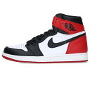 ナイキ NIKE サイズ:28cm AIR JORDAN 1 RETRO HIGH OG BLACK TOE 555088-125 エアジョーダン1レトロハイオージーつま黒スニーカー(ブラック×レッド×ホワイト)【402132】【SB01】【メンズ】【小物】【中古】bb324 rinkan A