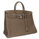 エルメス HERMES サイズ:40 バーキン40 D刻印 SV金具エトゥープハンドバッグ(ベージュ×シルバー)【612132】【SS13】【小物】【中古】bb...