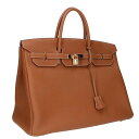 エルメス HERMES サイズ:40 バーキン40 X刻印 G金具ハンドバッグ(ブラウン×ゴールド)【612132】【GZ11】【小物】【中古】bb132#ri...
