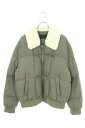 プラダ PRADA　サイズ:XL 23AW SGC409 クロップド テクニカルコットンダウンジャケット(カーキ)【012132】【SB01】【メンズ】【中古】bb154#rinkan*A