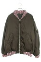 プラダ PRADA　サイズ:M 21AW SGB895 ReNylonニットボンバージャケットブルゾン(ブラウン×ピンク)【012132】【SB01】【メンズ】【中古】bb216#rinkan*B