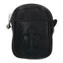 クロムハーツ Chrome Hearts MICRO TAKA マイクロタカ クロスパッチ付きレザーコインケース(ブラック×シルバー)【812132】【SS07】【小物】【中古】bb376 rinkan S