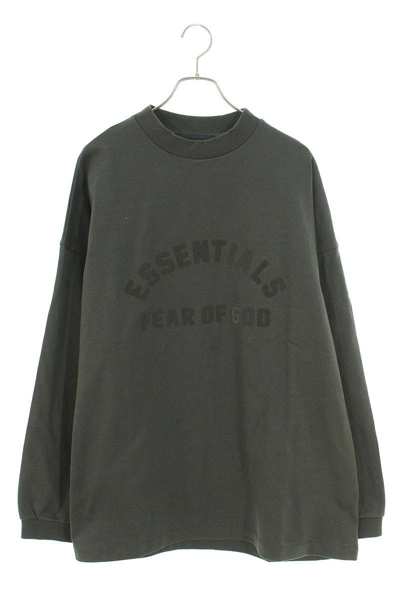 フォグ FOG　サイズ:M ESSNTIALS Sweat LS Tee Ink フロントラバーロゴ長袖カットソー(カーキ調)bb170#rinkan*S