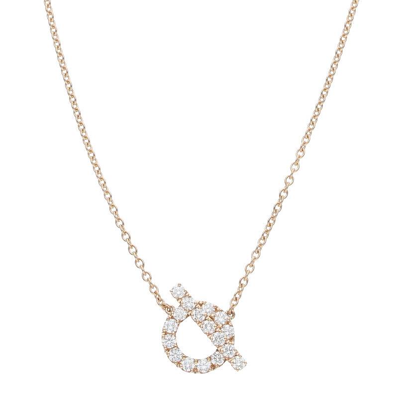 エルメス HERMES　 フィネス K18PGダイヤモンドネックレス(ピンクゴールド×クリア 3.98g)【401042】【SS13】【小物】【中古】bb132#rinkan*Sのサムネイル